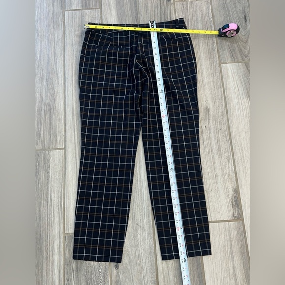 Express Navy Plaid Pants Size 10 Long - Picture 9 of 13
